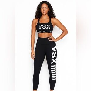 VICTORIA’S SECRET Sport logo black work out active performance set womens size S